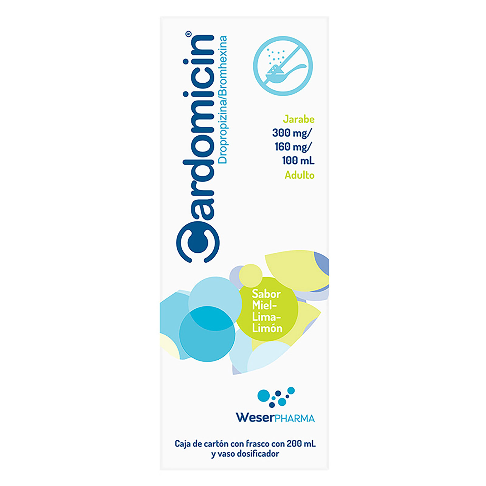 Cardomicin Jarabe 200 ml Adulto Miel Lima limón