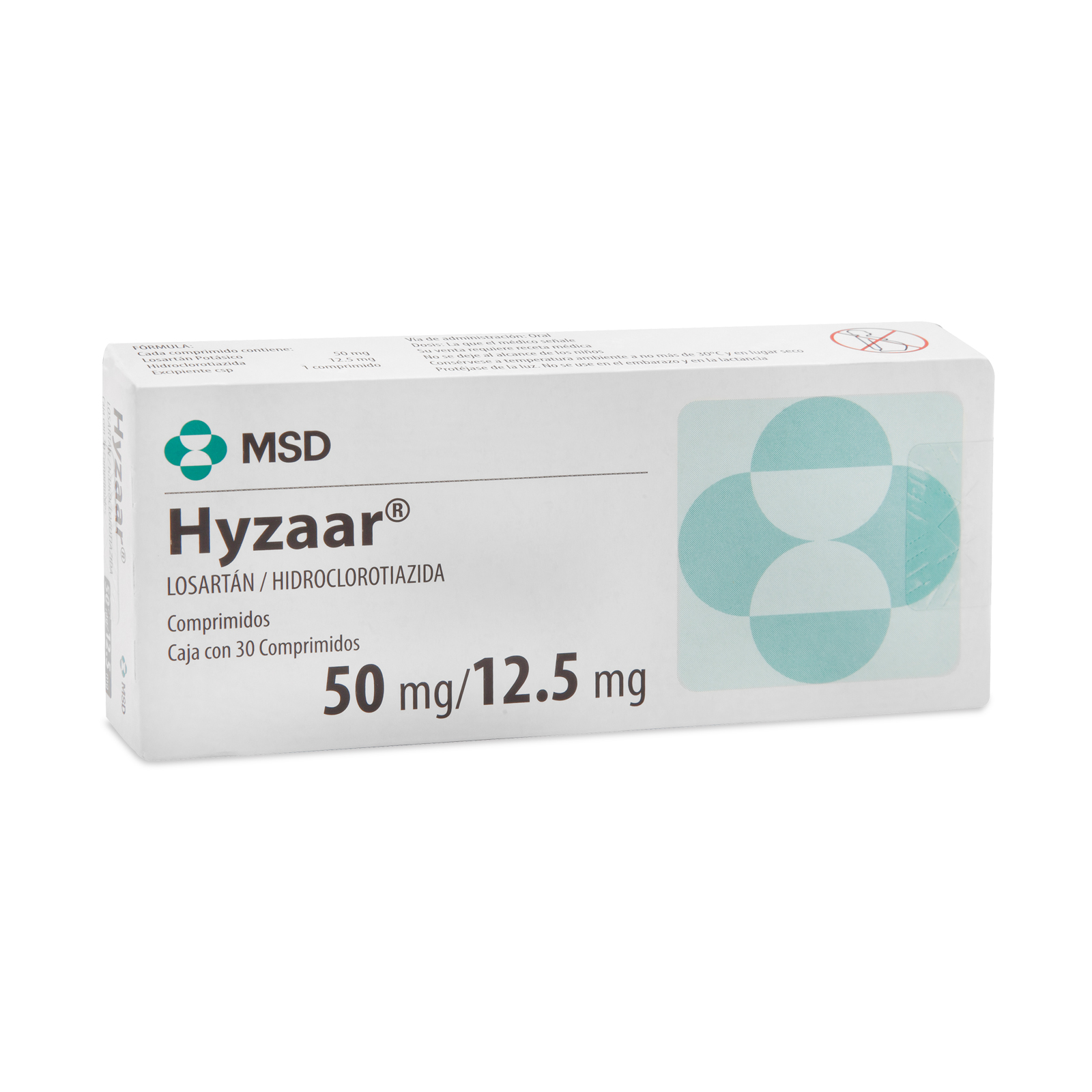 Farmacias del Ahorro | Hyzaar 50 mg/ 12.5 mg Oral 30 Comprimidos ...