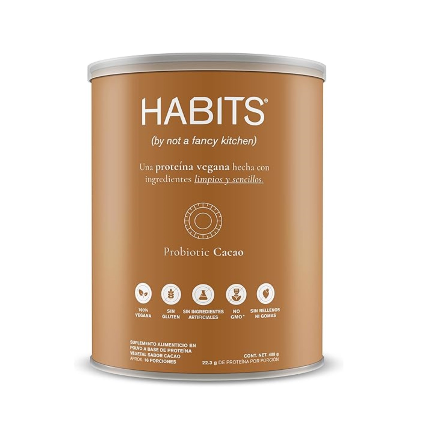 HABITS Prote&iacute;na de Origen Vegetal Sabor Cacao 1220g
