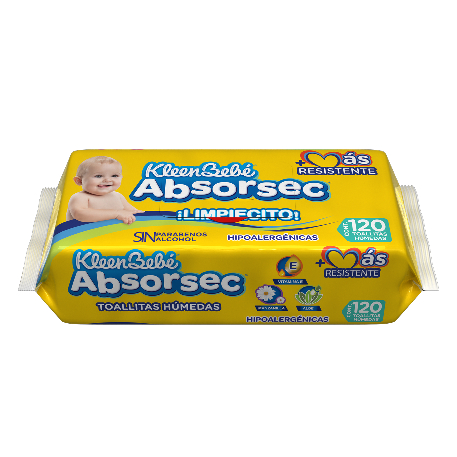 Kleenbebé Absorsec Toallas Húmedas 120 pz
