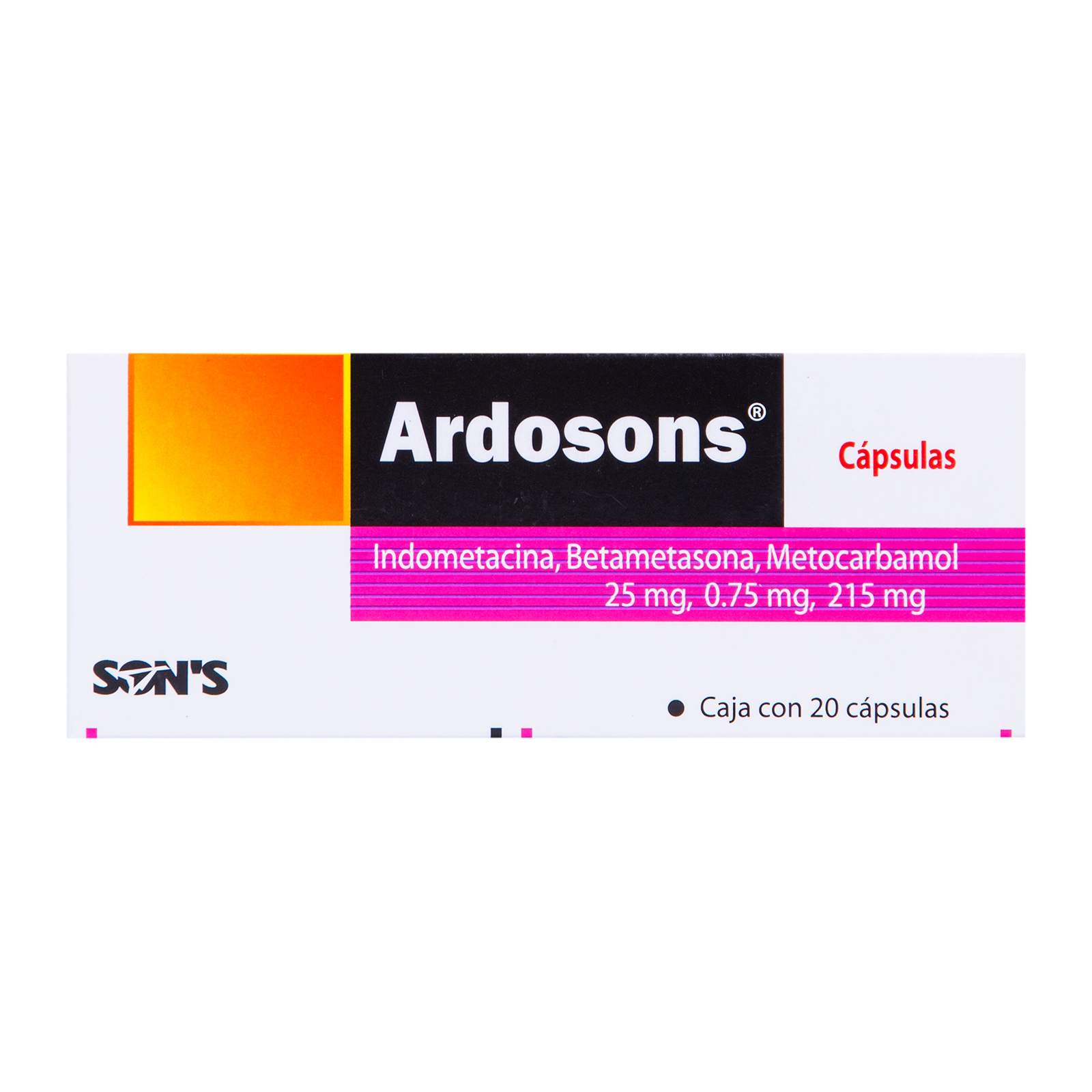 Farmacias del Ahorro | Ardosons 25/0.75/215 mg con 20 capsulas | Tienda ...