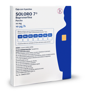 Soloro 7 Parches 10 mg caja con 4