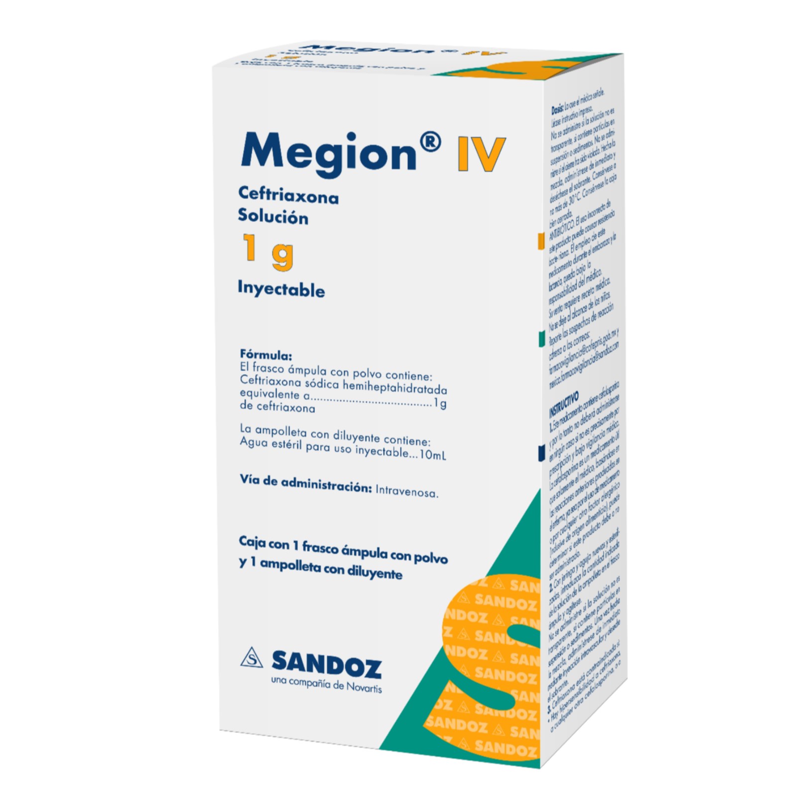 Farmacias del Ahorro | Megion IV 1 g Solución Inyectable | Tienda en ...
