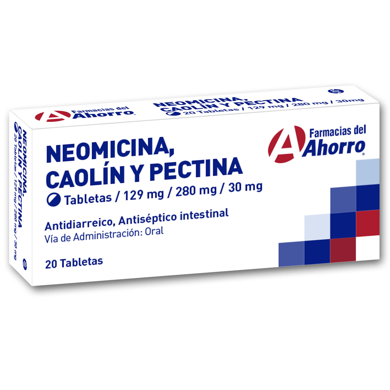 Farmacias del Ahorro | Marca del Ahorro Neomicina/Caolin/Pectina 20tabletas