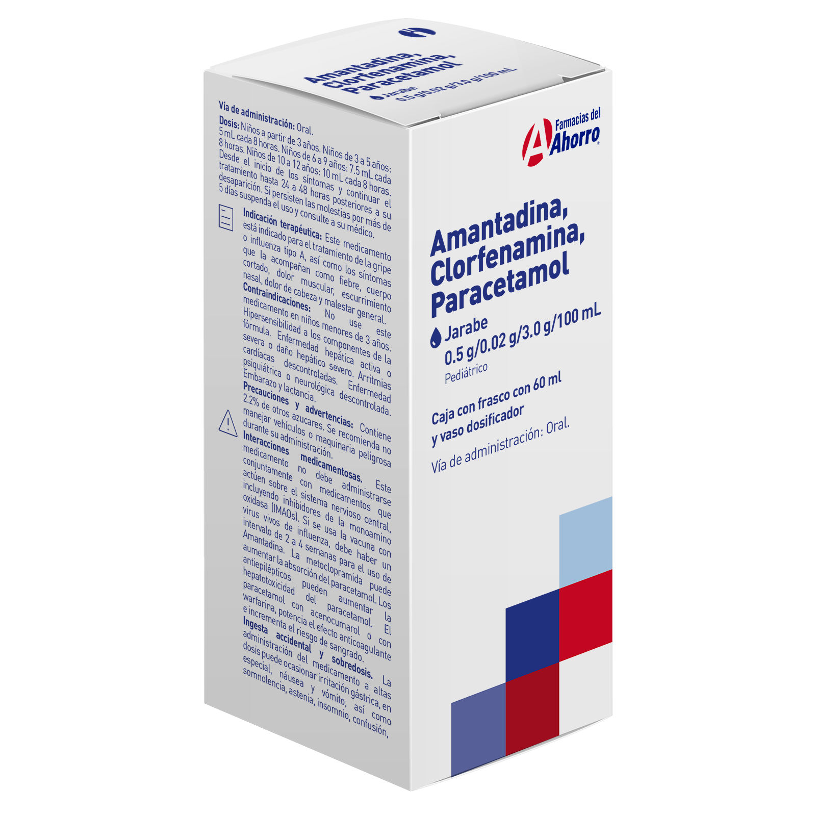 Amantadina/Clorfenamina/Paracetamol Pediátrico 60 ml Marca del Ahorro