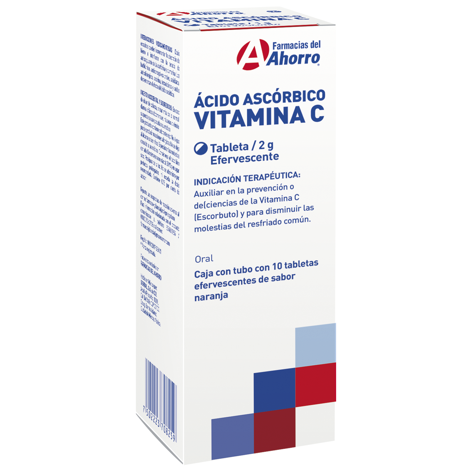 Marca del ahorro acido ascorbico 2 g oral 10 tabletas eferv