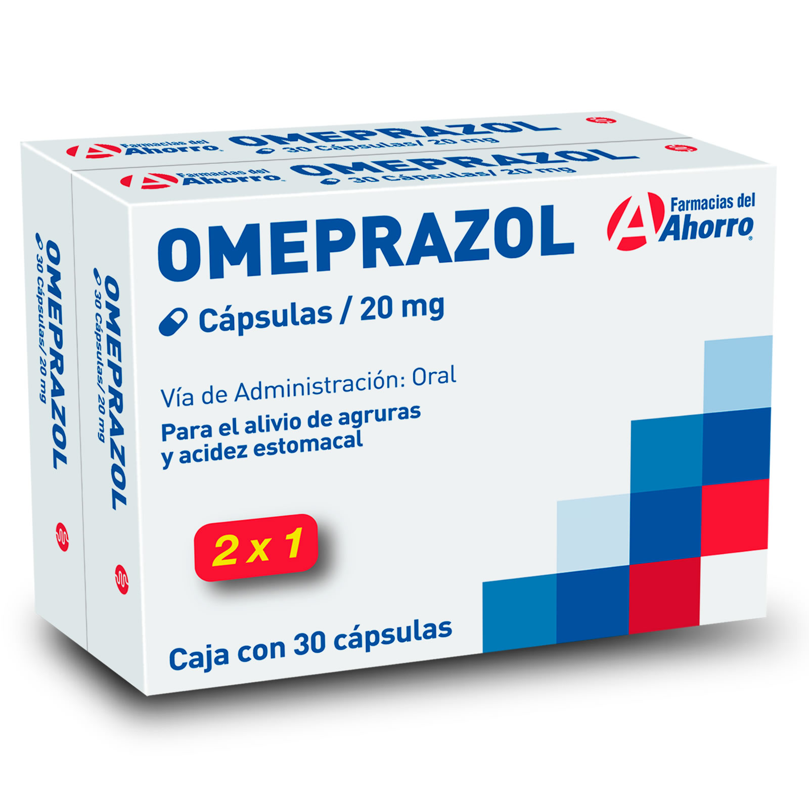 Marca del ahorro omeprazol 20 mg oral 30 capsulas 2 cajas
