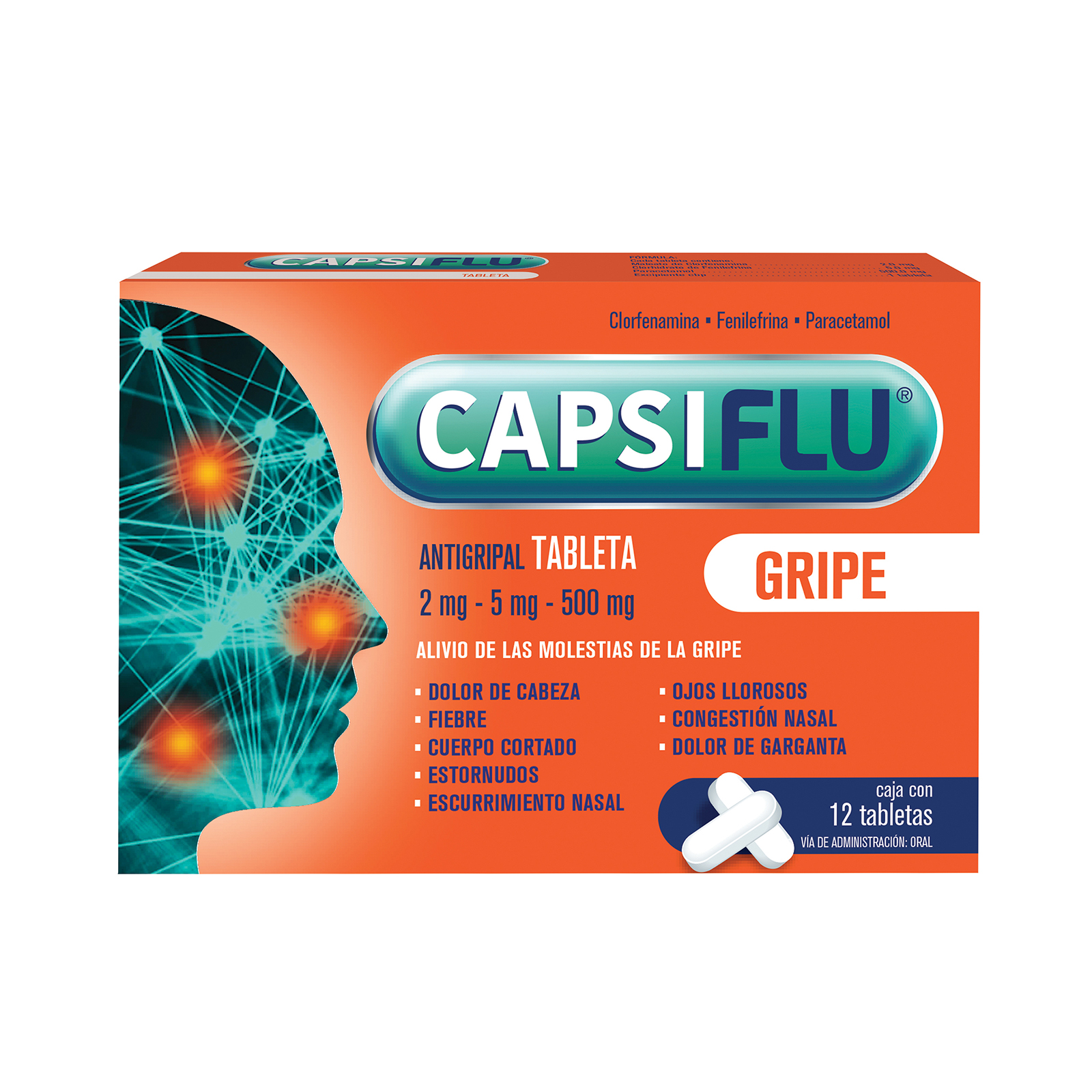 Farmacias del Ahorro | Capsiflu Gripe 12 tabletas | Tienda en línea a ...