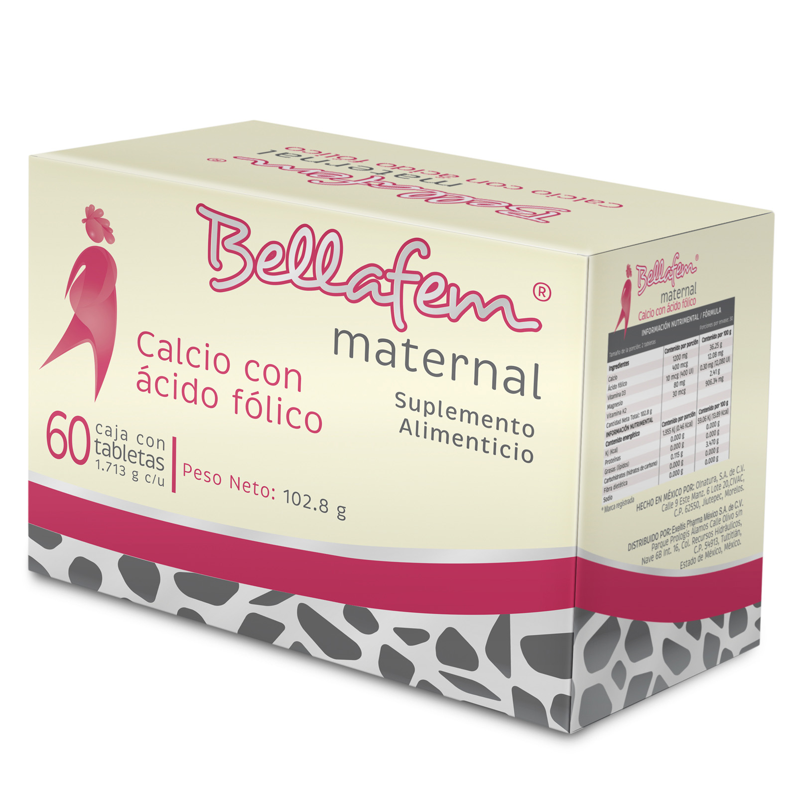 Bellafem Maternal Suplemento Alimenticio 60 tabletas