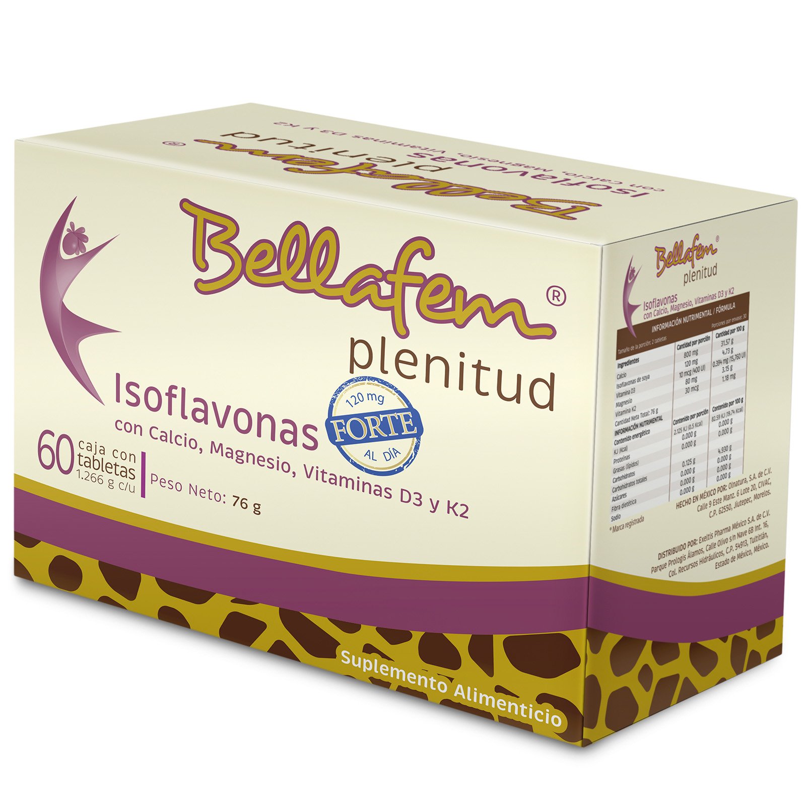 Bellafem Plenitud Suplemento Alimenticio 60 tabletas