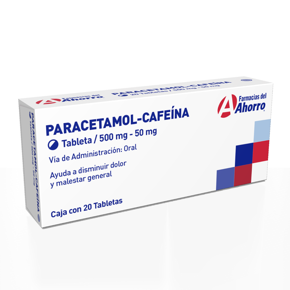 Paracetamol/Cafeína 20 tabletas Marca del Ahorro
