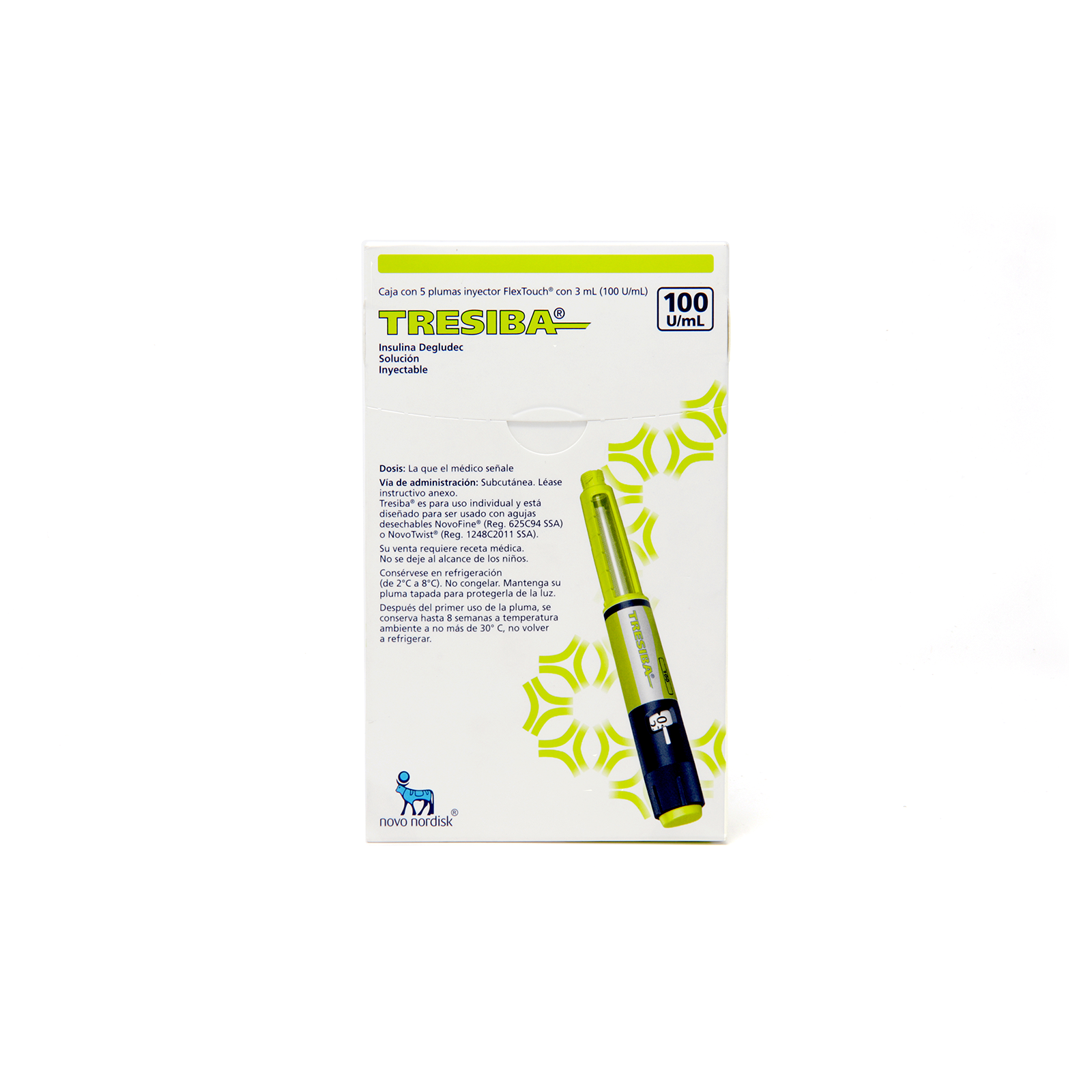Tresiba Flextouch 100 U/ml 5X3 ml Pluma