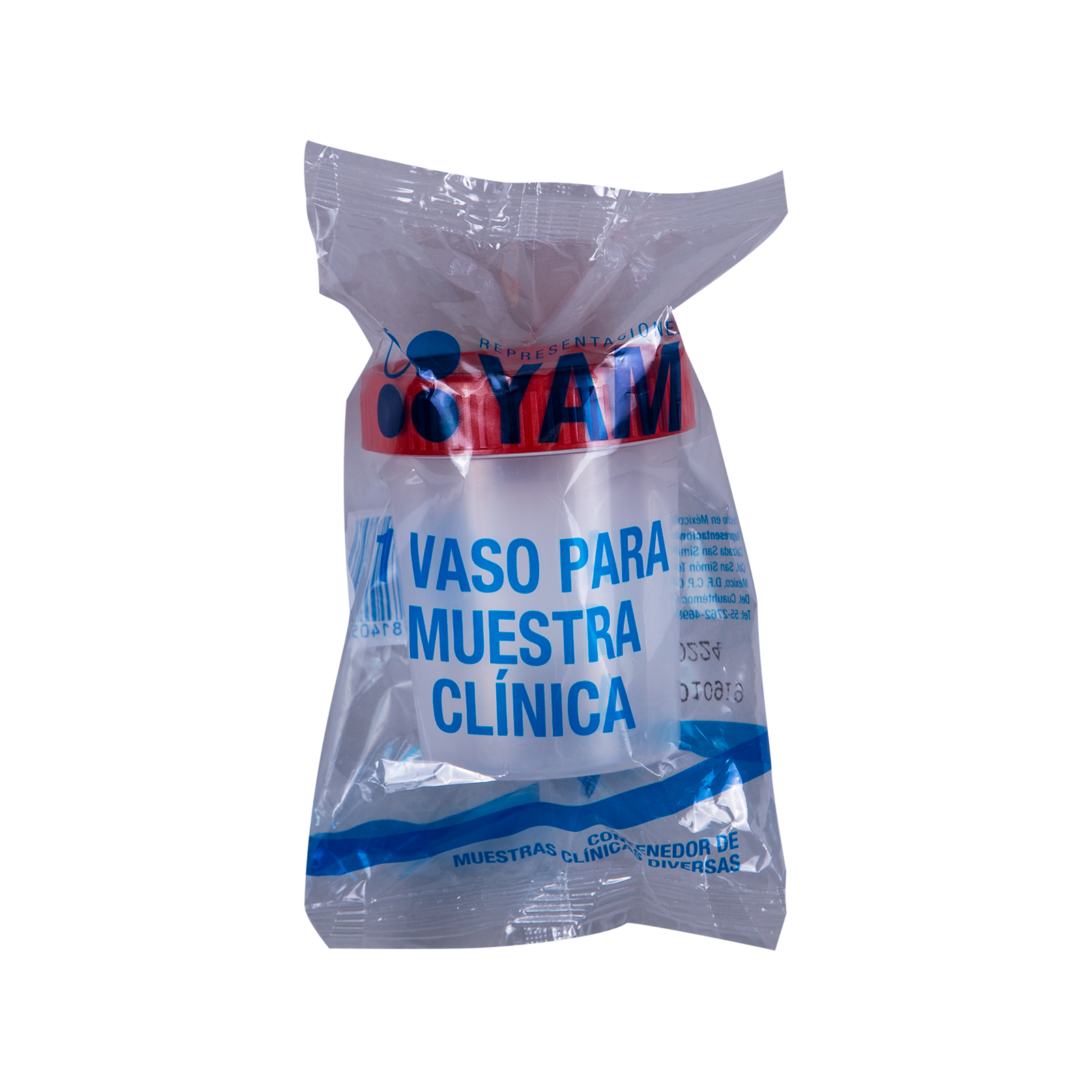 Vaso para muestra clinica plast