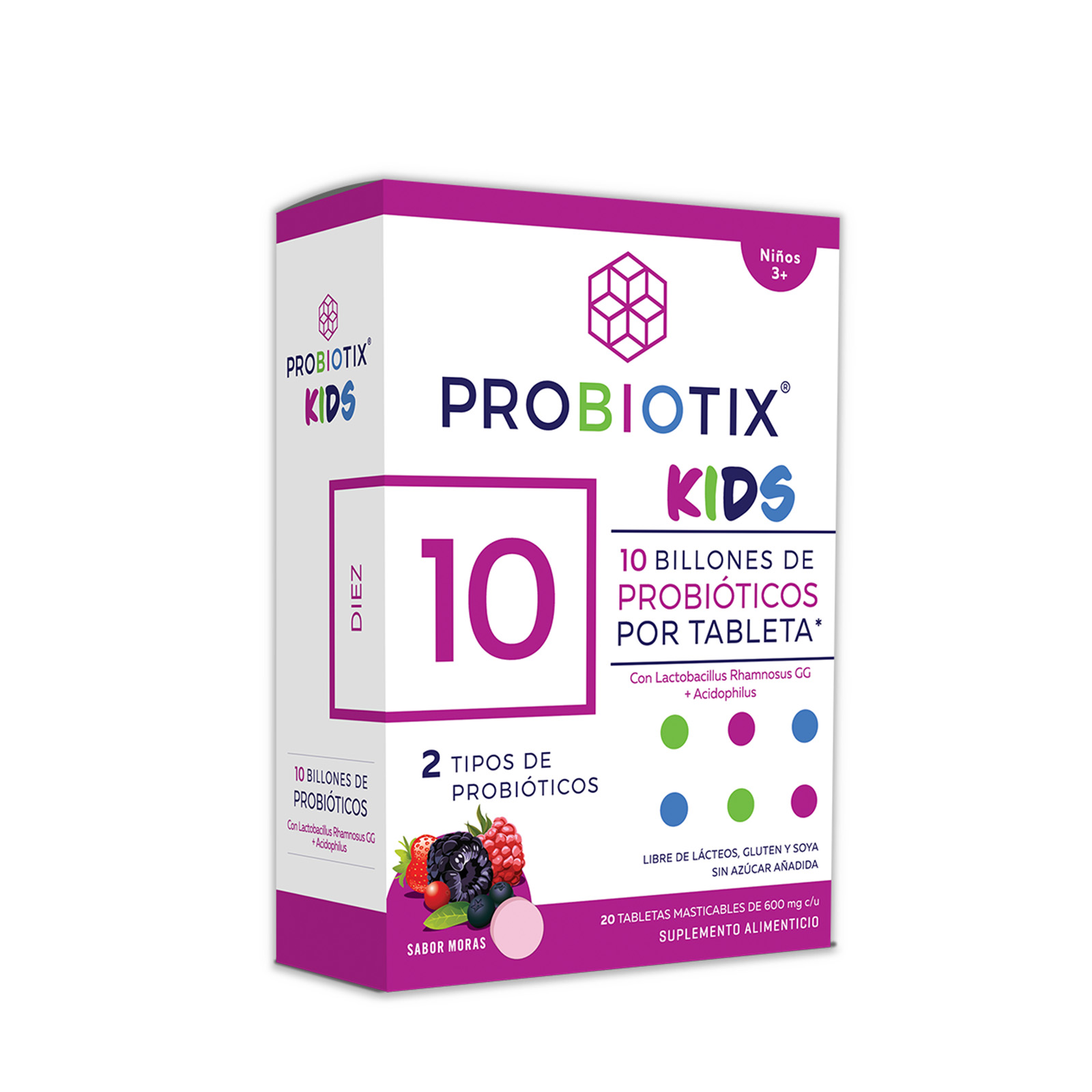Probiotix 10 Billones Kids 20 Tabletas Masticables