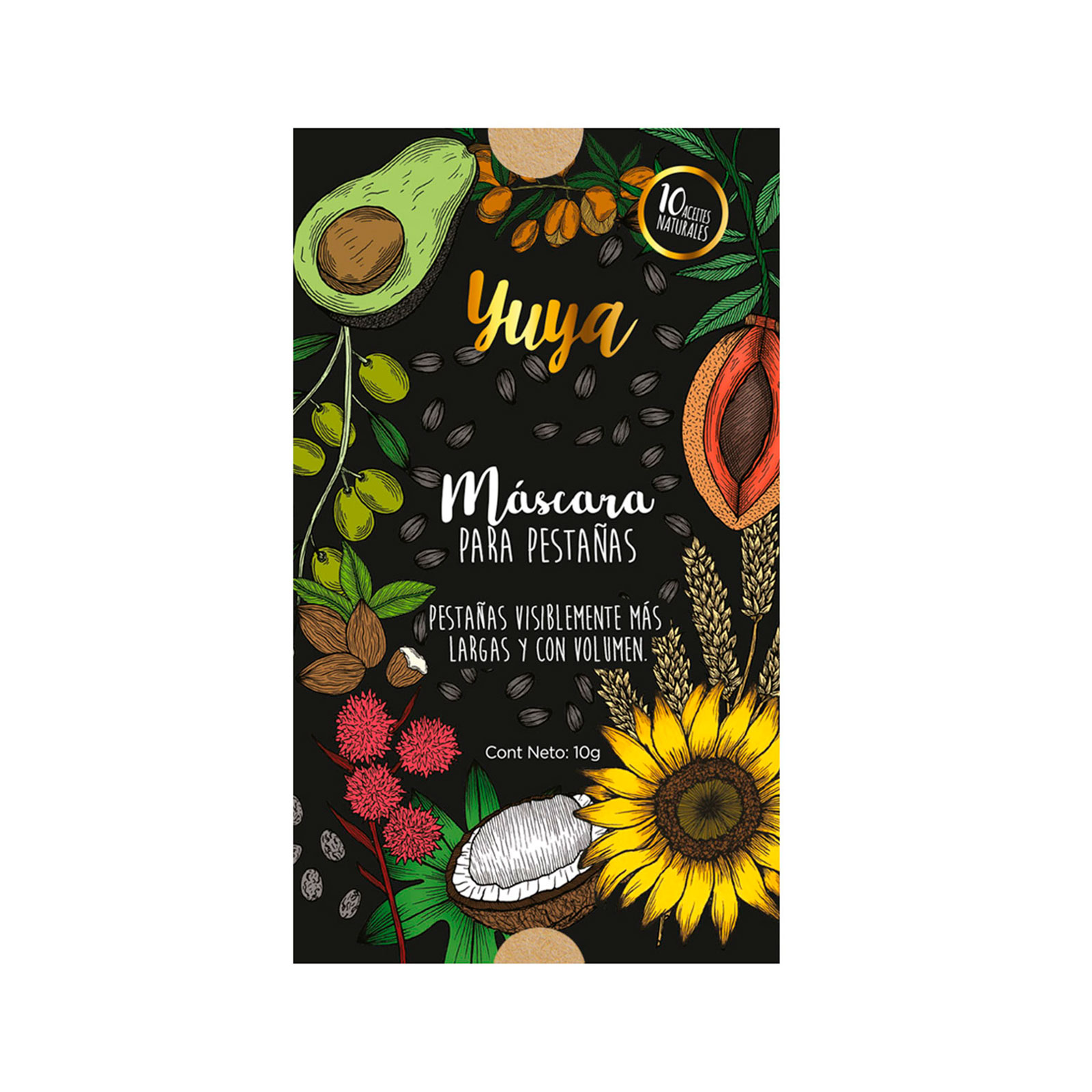 Yuya Máscara para Pestañas con 10 Aceites Esenciales - 10 g