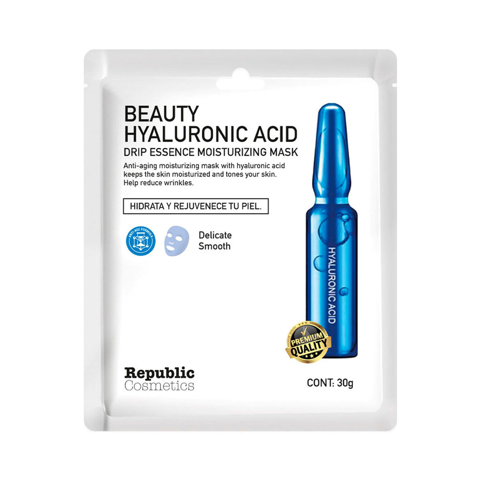 REPUBLIC COSMETICS Mascarilla de Ácido Hialurónico 30 g