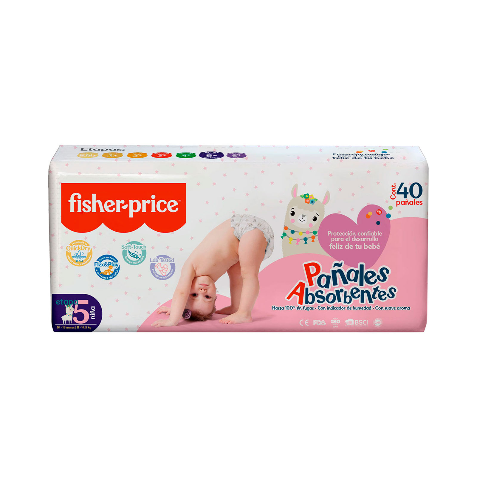 PA&Ntilde;AL FISHER PRICE Etapa 5 Ni&ntilde;a 40 Piezas