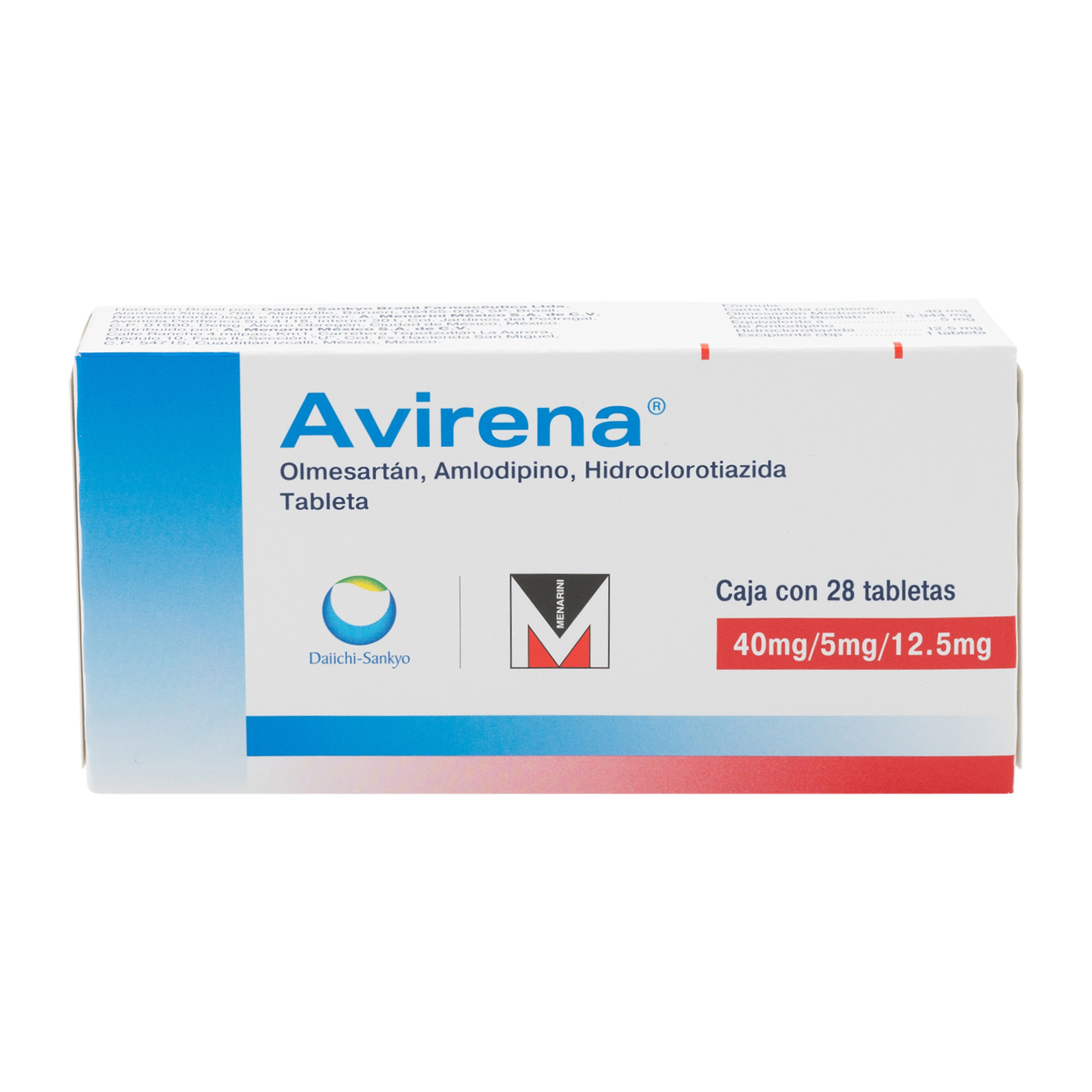 Farmacias del Ahorro | Avirena 40 mg/ 5mg/ 12.5 mg Oral 28 Tabs ...
