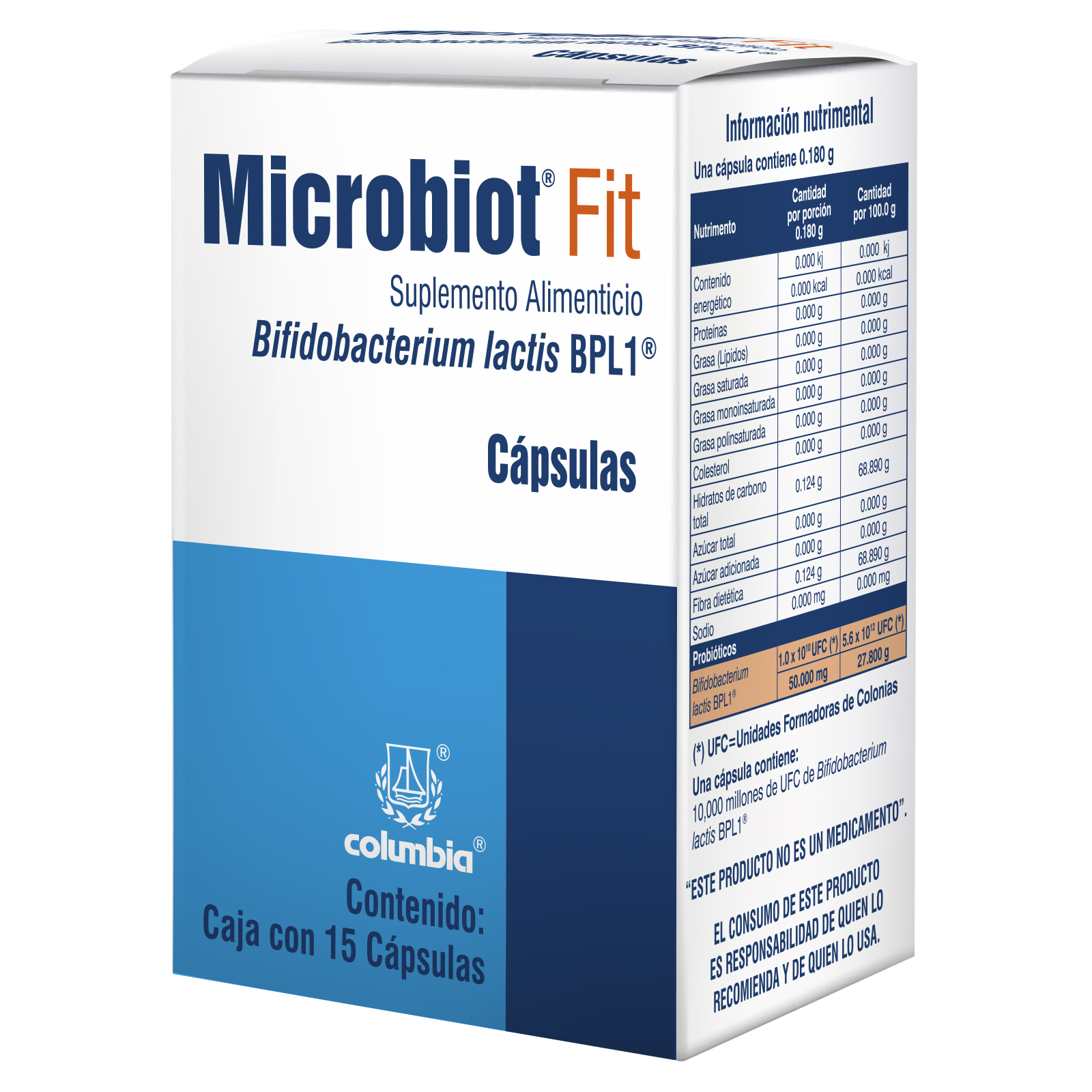 Microbiot Fit 50mg Oral 15 Cápsulas