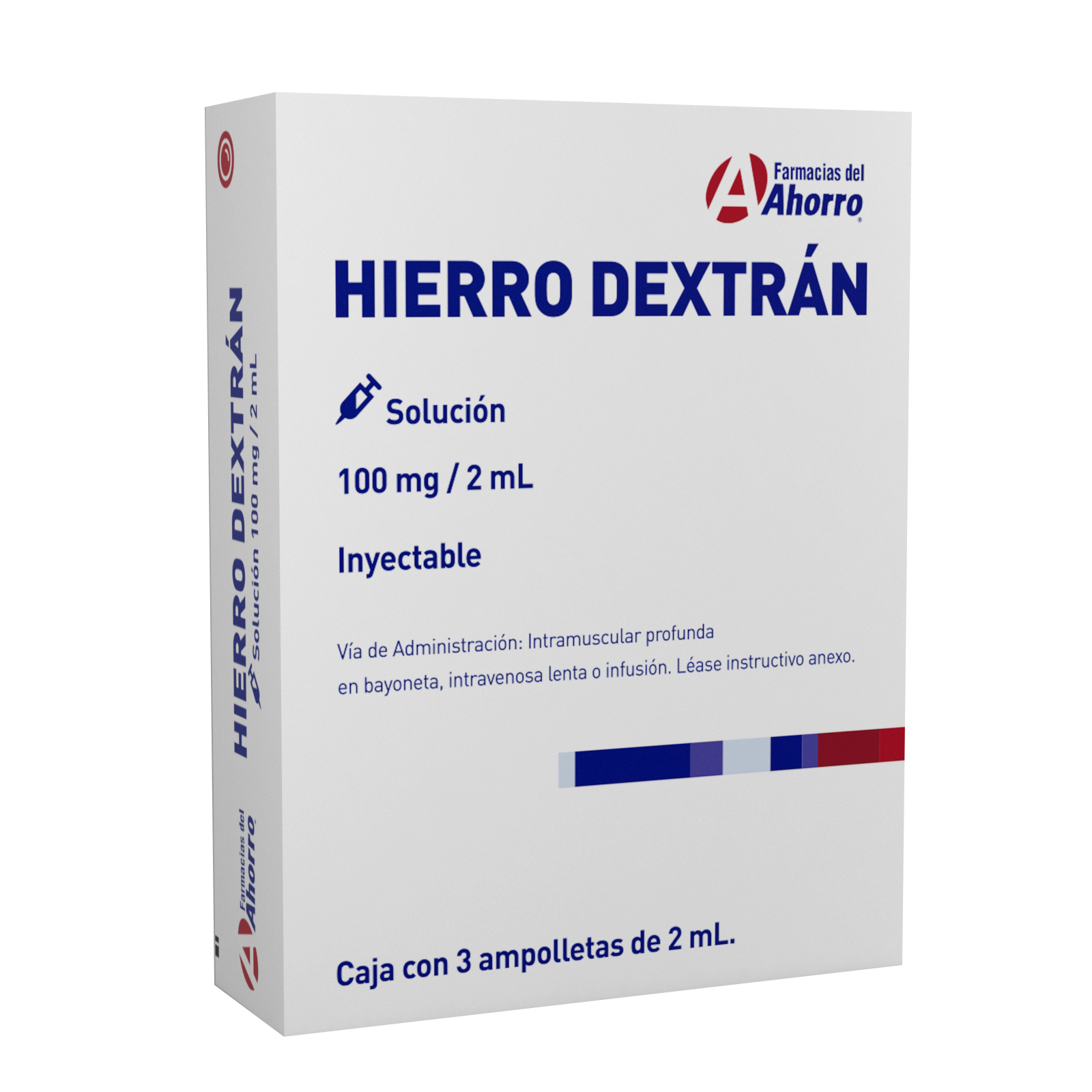 Farmacias del Ahorro | Marca del Ahorro Hierro Dextran 100MG 2ML con 3 ...