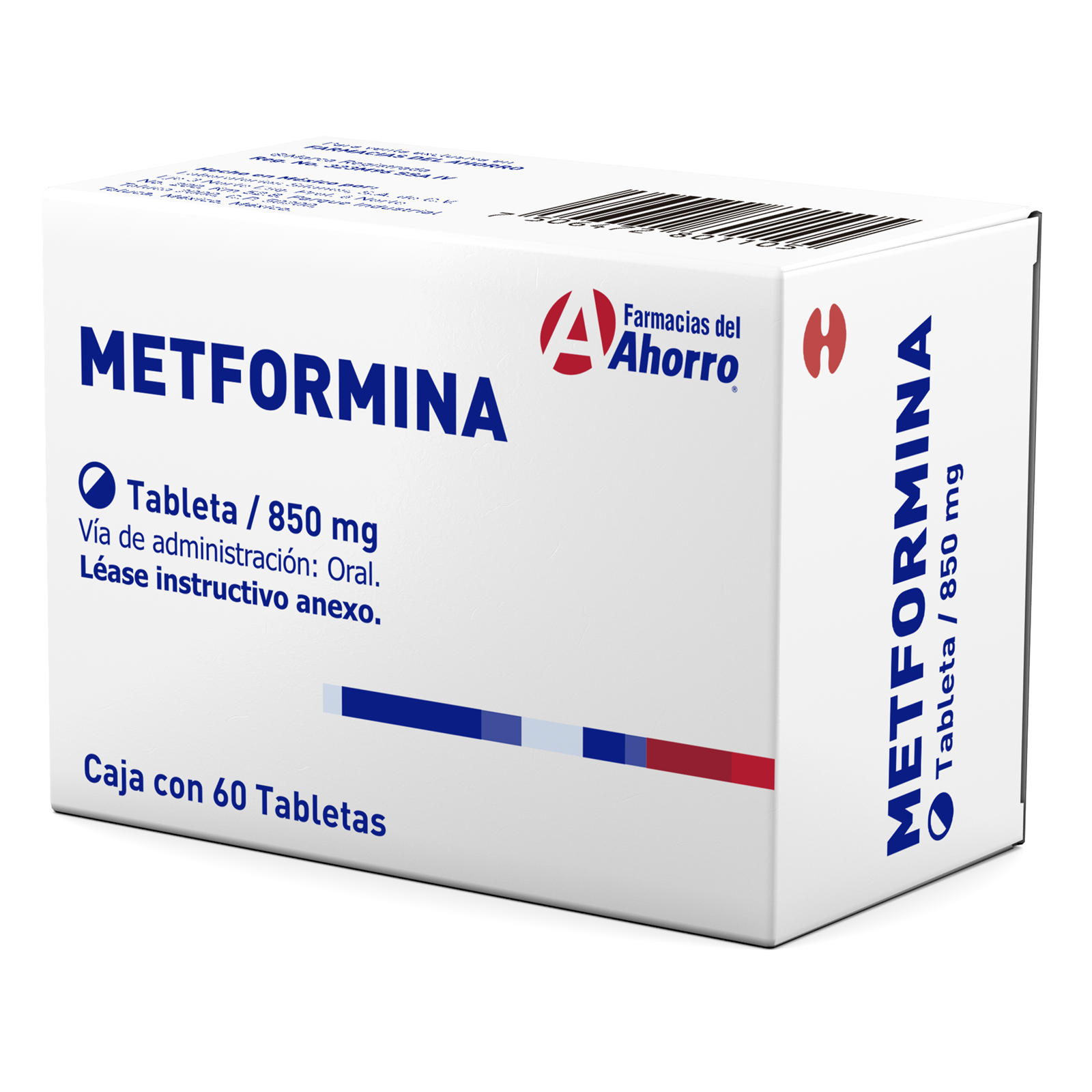Metformina 850 mg 60 tabletas Marca del Ahorro