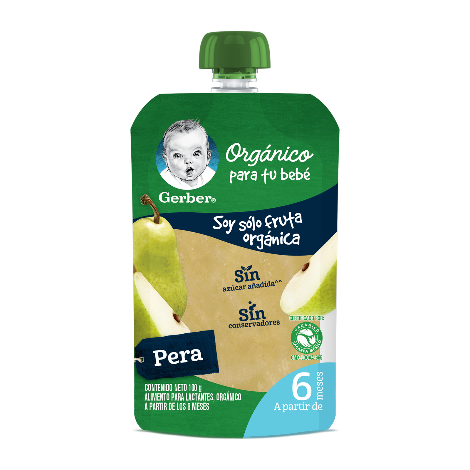 Farmacias del Ahorro | Snack para Bebé Gerber Orgánico Sabor Pera Pouch ...