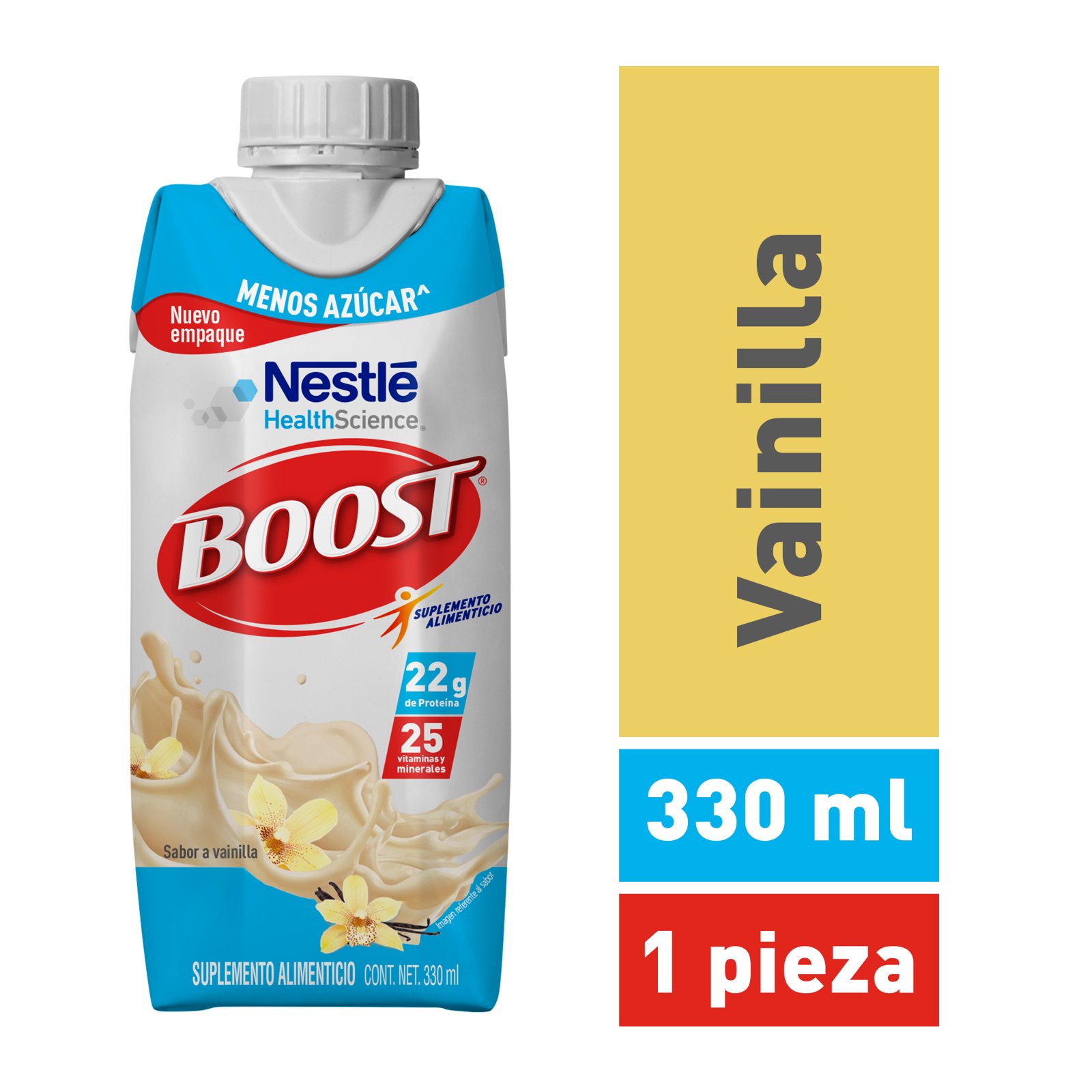 Boost Menos Azúcar Suplemento Alimenticio Vainilla 330 ml