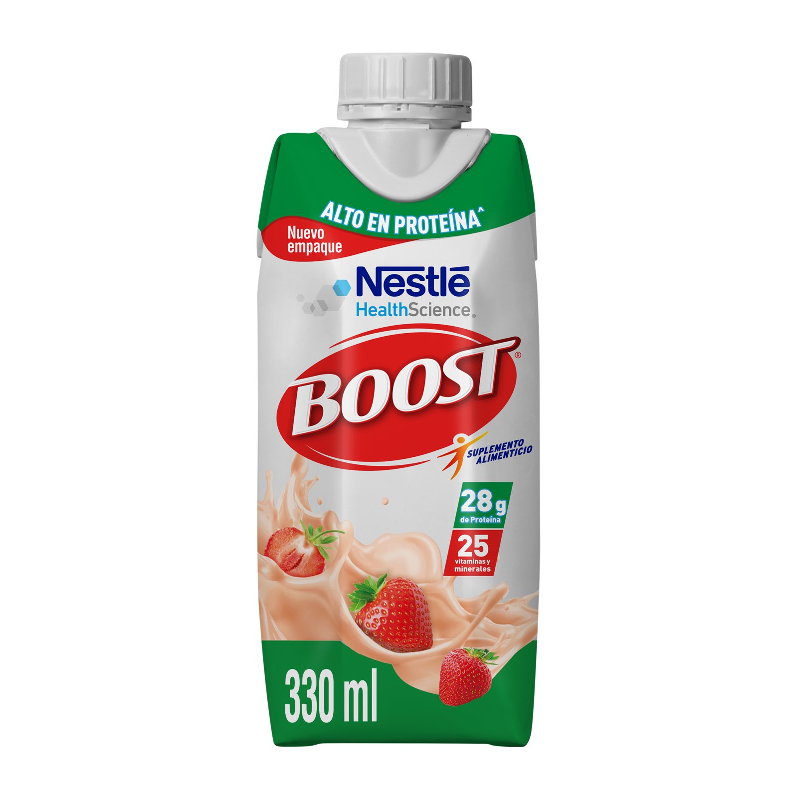 Boost Alto en Proteína Suplemento Alimenticio Sabor Fresa 330 ml