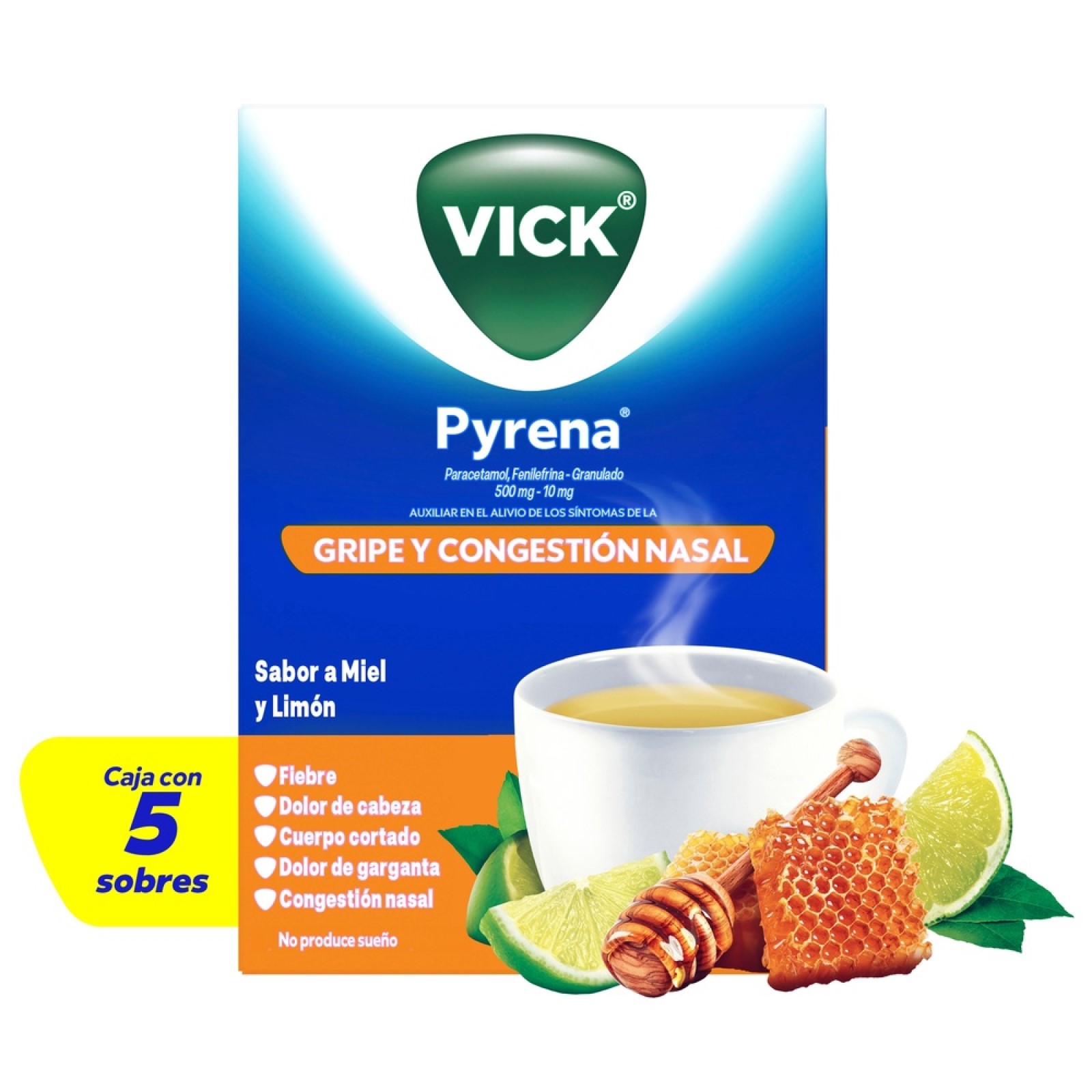 Vick pyrena gdo oral miel-limon 5 sobres