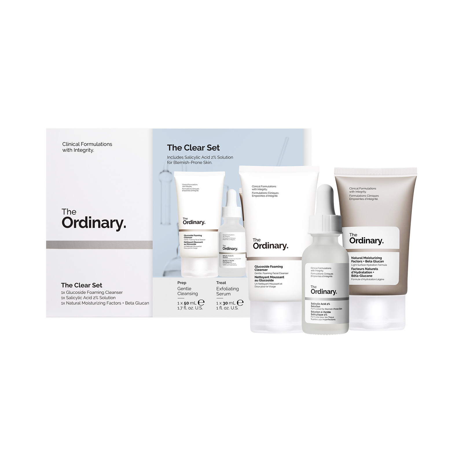 The Ordinary The Clear Set - Kit de 3 Pasos para Piel con Tendencia al Acné