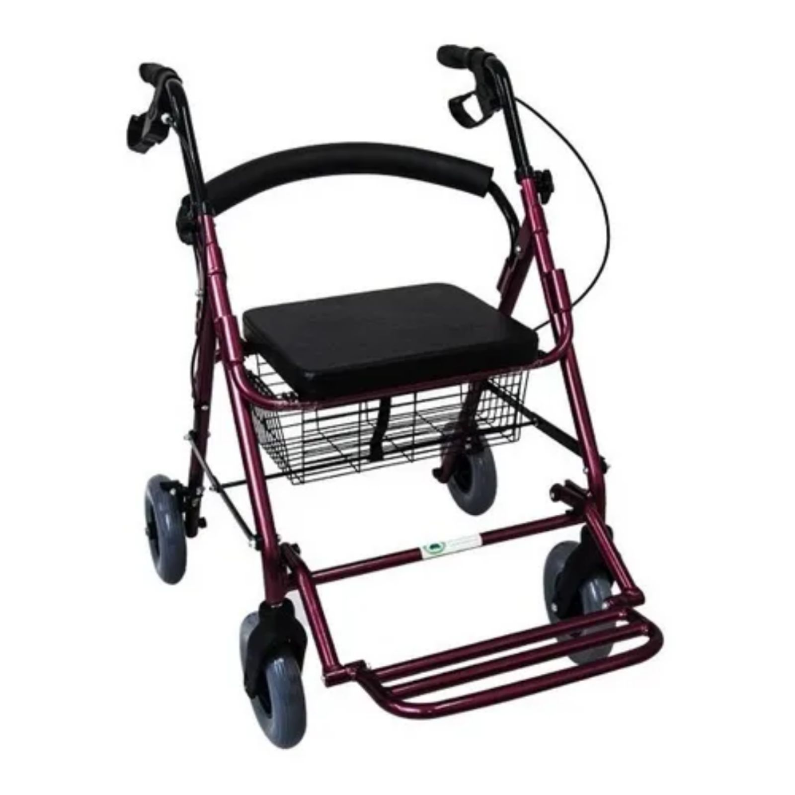 Andadera Ortopédica De Aluminio Y Silla De Ruedas Ligera Roja Eko