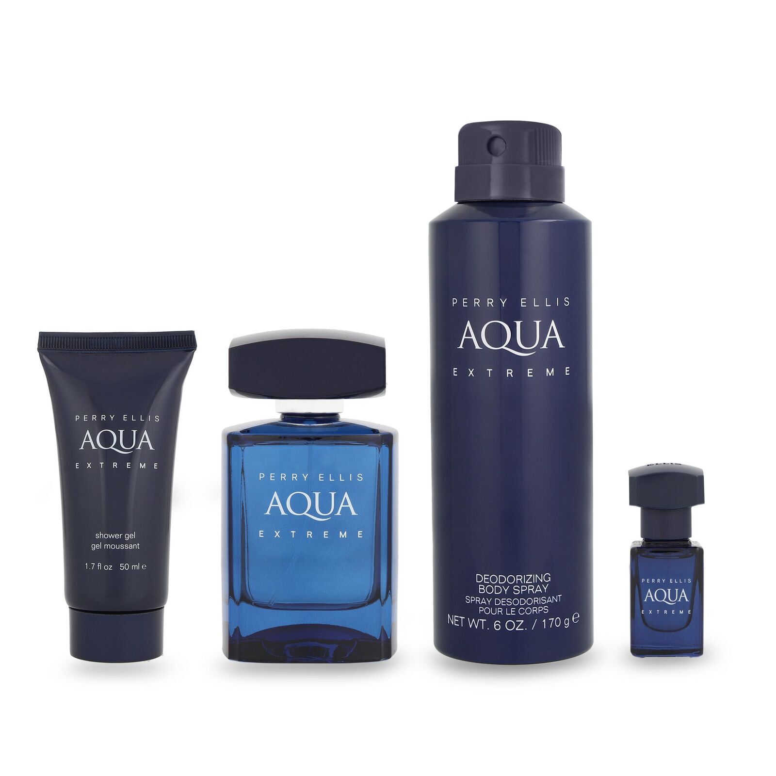 Set Perry Ellis Aqua Extreme Eau de Toilette Hombre 100 ml 4 Piezas