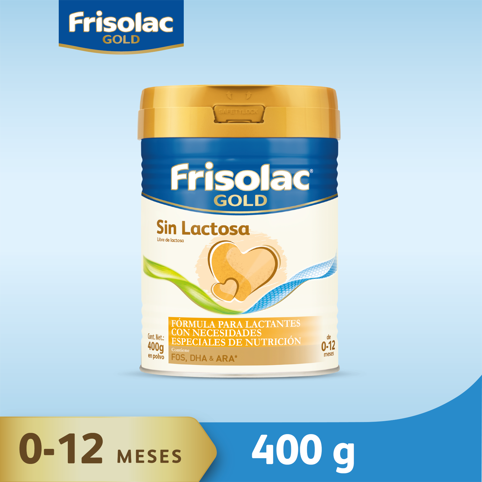 Frisolac Gold Fórmula sin Lactosa Lata 400 gr