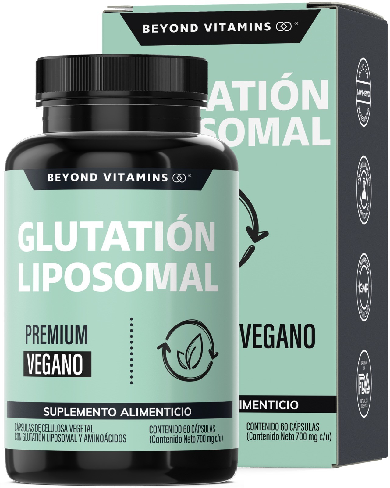 Farmacias del Ahorro | Beyond Vitamins L-Glutatión Liposomal Reducido 500 mg