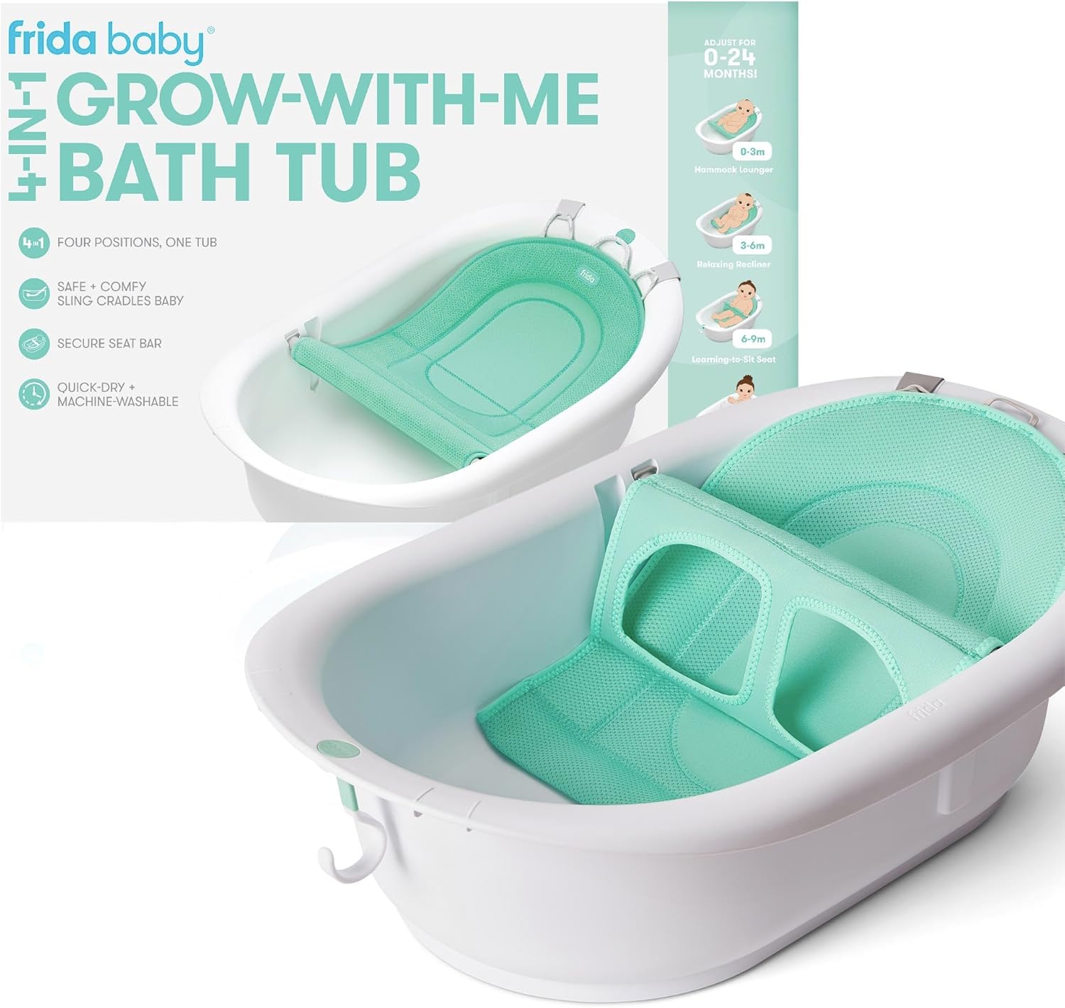 Frida Baby Tina de Baño Crece Conmigo 4 en 1